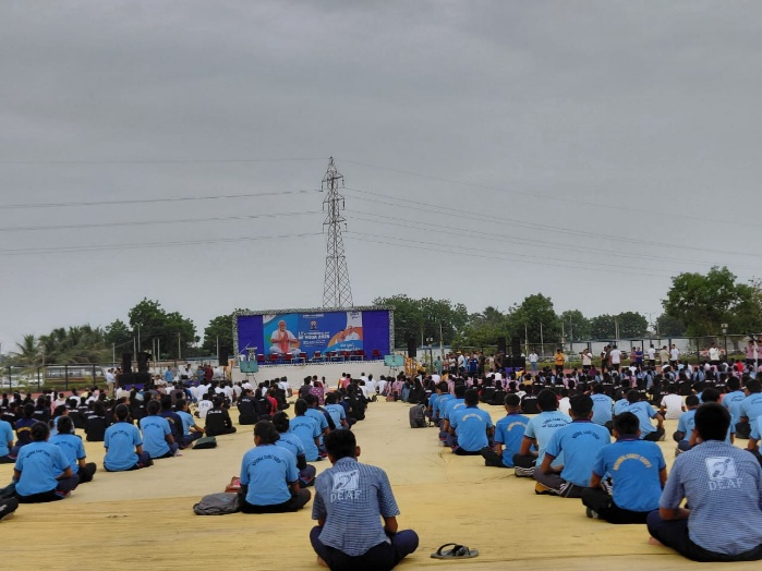 Yoga Day students